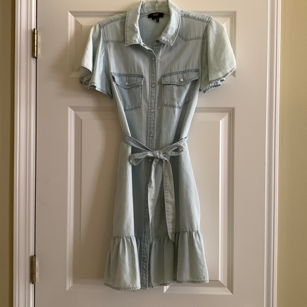Anthropologie PAIGE Dress with Pearlized Snap Closure